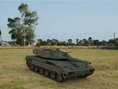 Merkava Tank Low-poly 3D model