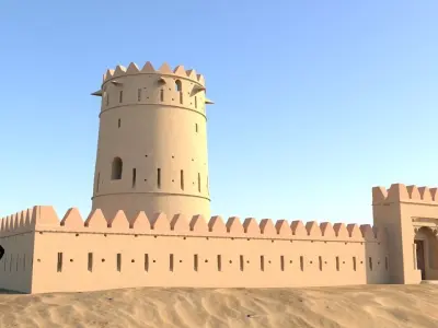 Arab Fort Low-poly 3D model