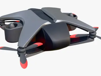 Futuristic Drone X6 M1 3D model