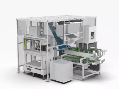 Automatic Industry Parts Water Cutting and Punching Line 3D model