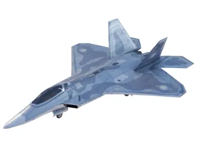 Lockheed Martin F-22 Raptor Low-poly 3D model