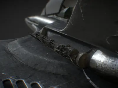 Batwing from the film Batman 1989 Low-poly 3D model