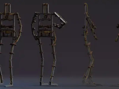 Da Vinci Inventions - Leonardo Robot Low-poly 3D model