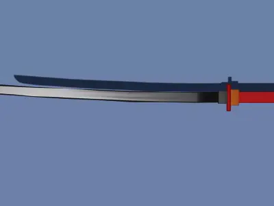 Sword - Katana Low-poly 3D model