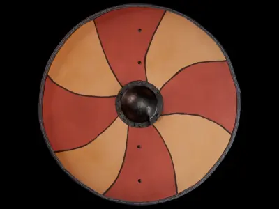 3D Viking shield Game Ready model Low-poly 3D model