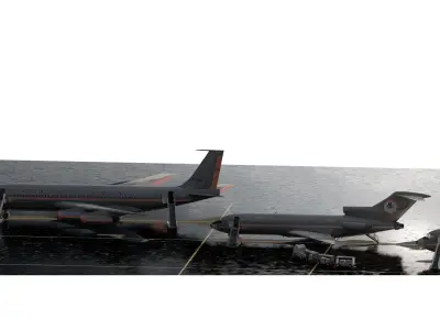 Convair 990   Boeing 707  Boeing 720   Boeing 727 and Bac One-11 3D model