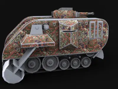 Super Tank War Machine Low-poly 3D model