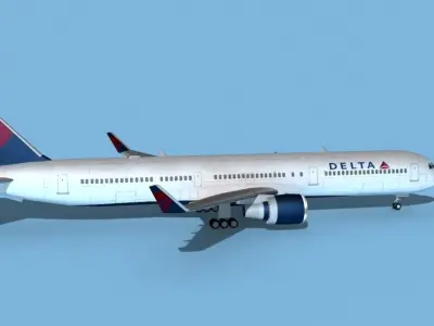 Boeing 767-400 Delta 4 3D model