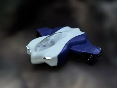 SpaceCar toy spaceship Low-poly 3D model