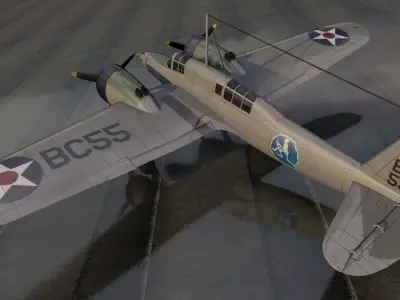 Curtiss A-18 Shrike II 3D model