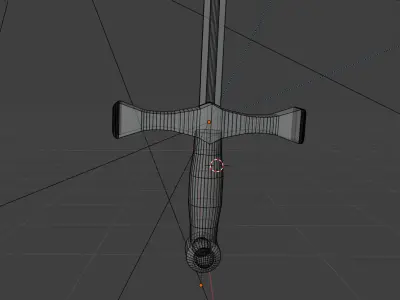 Neon Sword Flame of Shadow Free low-poly 3D model