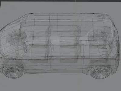 Volkswagen ID Buzz Low-poly 3D model