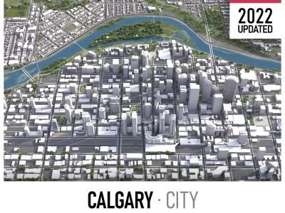Calgary Low-poly 3D model
