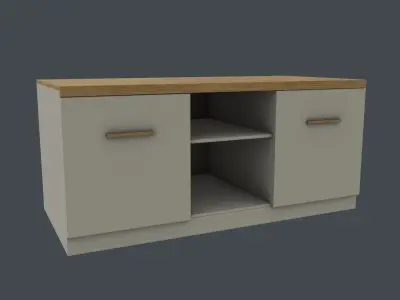 TV stand Free low-poly 3D model purchase