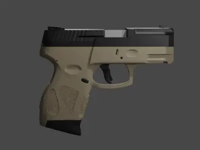 Tauros 9mm glock pistol gun 3D model