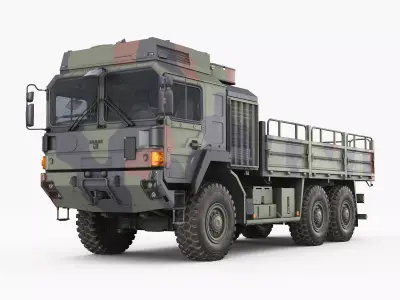 European military truck MAN HX61 3D model