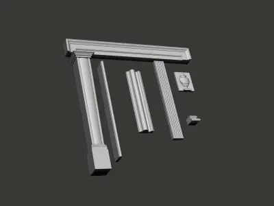 10 Fireplace mantel in Georgian Style 3D model Free Sample Free 3D model