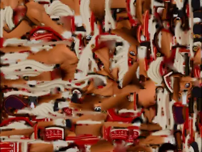 Noble Horse Winter Scarf 3D Model Festive Character Low-poly 3D model