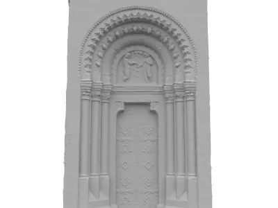 Church portal Low-poly 3D model