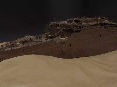 The bow of the Titanic Low-poly 3D model