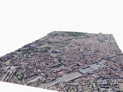 Rome city Low-poly 3D model