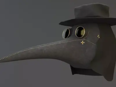 Plague Doctor Mask 3D model