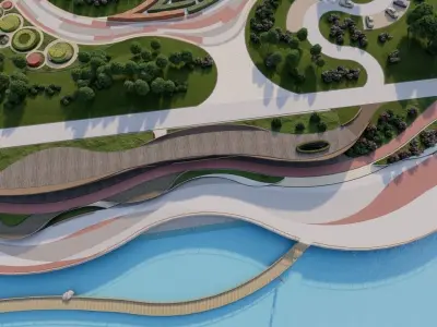 Master park-public park-Private Park Landscape 3D model