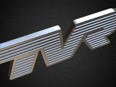 tvr logo 3D model