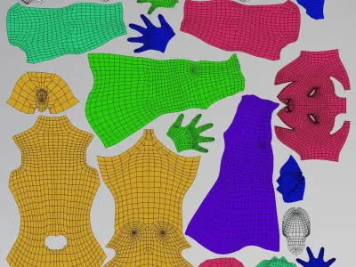 Furry Goat Girl base mesh - COMMERCIAL LICENCE Low-poly 3D model