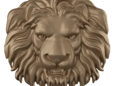lion head wall decorative Free 3D model