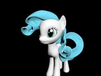 cute Pony Free low-poly 3D model