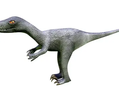 Raptor dinosaur Low-poly 3D model