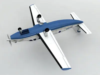 Ibis Aerospace AE-270 Aircraft Low-poly 3D model