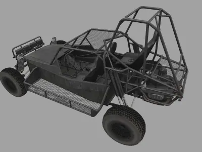 Desert Patrol Vehicle Low-poly 3D model