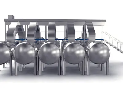 Oxidation Fermentation Unit Low-poly 3D model