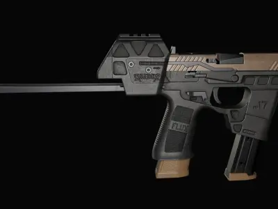 Flux Defense MP17 Raider Low-poly 3D model