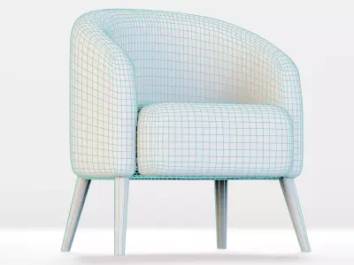 modern furniture - room chair Low-poly 3D model
