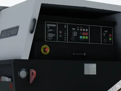 Houchin Aircraft GPU Low-poly 3D model