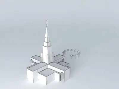 Mormon temple Campinas 3D model