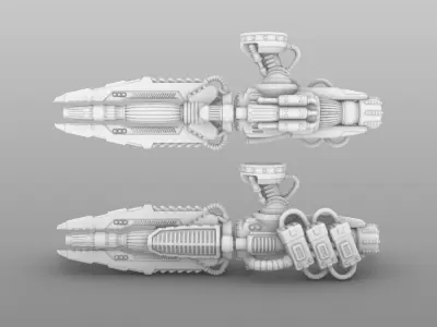 Free Suturus Pattern LasWeapon For Questing Mechs And Knights Free 3D print model