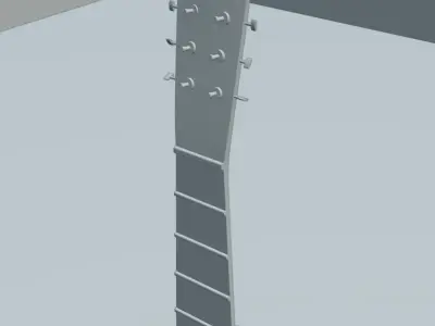 half guitar to furniture Free 3D model