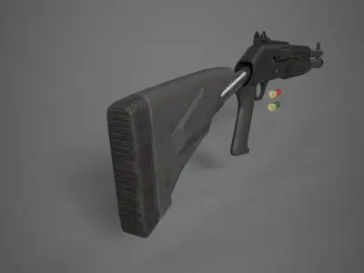 M1014 Shotgun Game Ready Asset PBR Low-poly 3D model