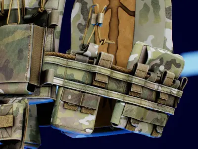 Thorax Plate Carriers Low-poly 3D model