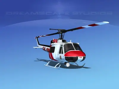 Bell 205 CALFire 3D model