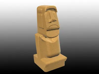Aquarium Ornaments moai Free 3D print model