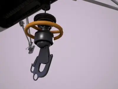 Helicopter Hoist Low-poly 3D model