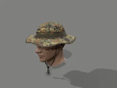 Boonie hat Low-poly 3D model