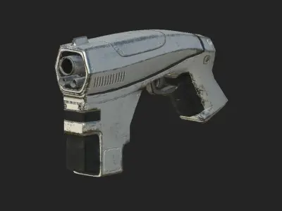 Low Poly Sci-fi Gun Low-poly 3D model