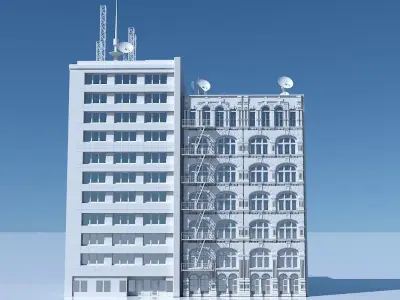 Commercial Building Facade 13 3D model