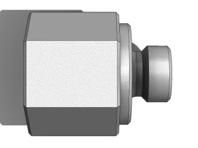 Conexao Connection Femea Female 1-4 NPT x Macho Male M10 x 1 3D model